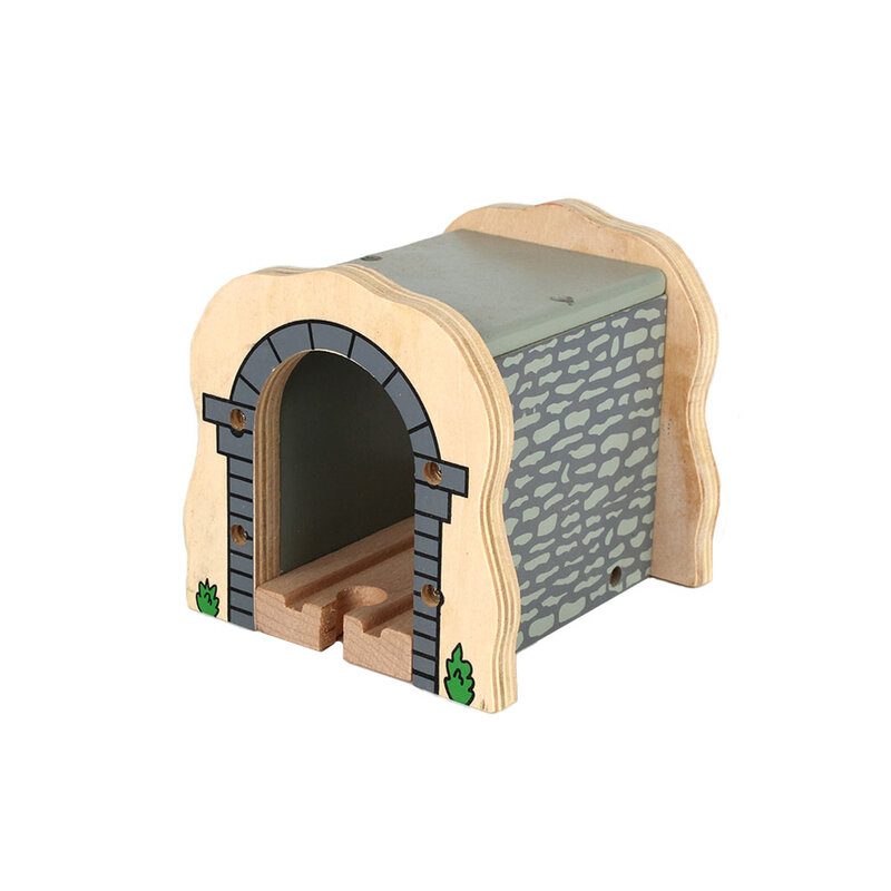 Wooden Train Track Accessories Wood Railway Track Train Station Bridge Tunnel Compatible All Brands Wooden Track Toys
