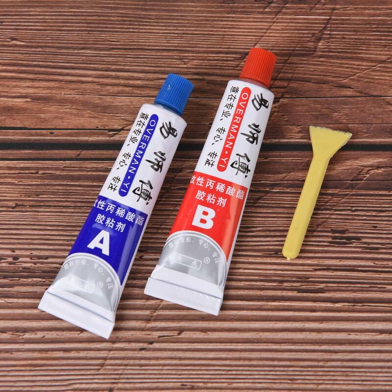 2X Ultrastrong AB Epoxy Resin Strong Adhesive Glue With Stick Plastic Wood Tools  Atrong Hotfix Voor Glas Sieraden multi