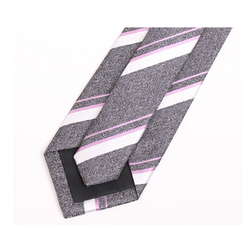 Produk Baru Dasi Pria Klasik Garis Abu-abu 7Cm Dasi untuk Pria Kualitas Tinggi Setelan Bisnis Dasi Kerja Cravat Hadiah Pesta Pernikahan