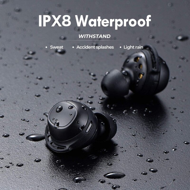 Mpow M30 Plus Bluetooth 5.0 True Wireless Earbuds 100h Playtime iPX8 Sweatproof TWS Earphones USB-C Charging For iPhone Xiaomi