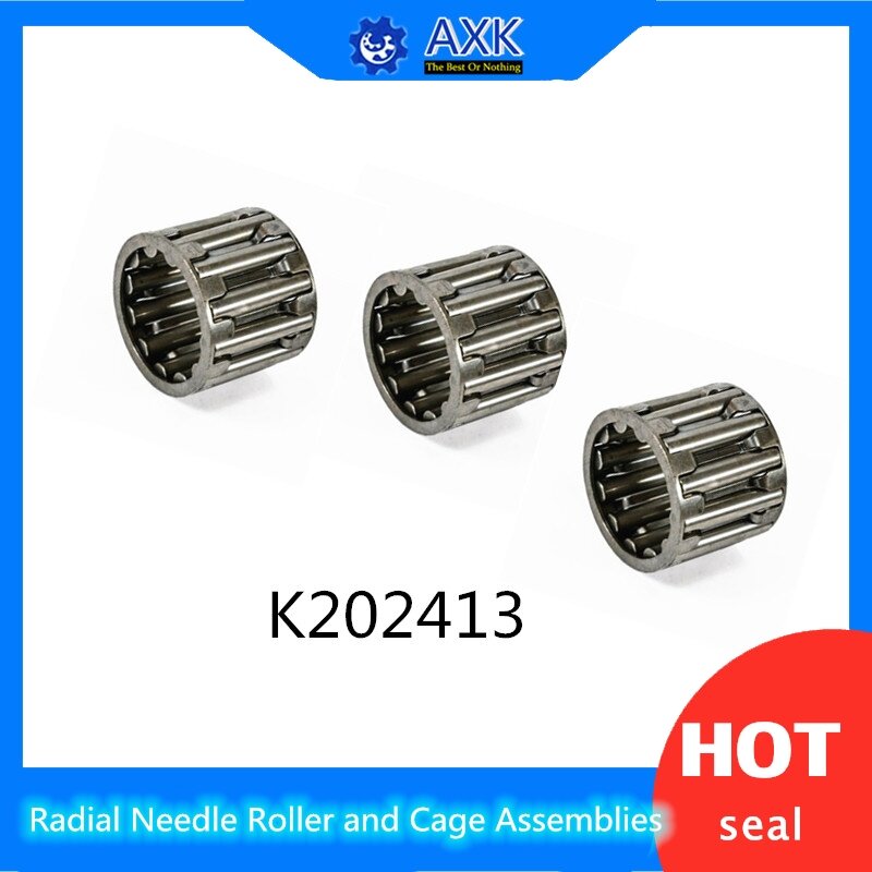 Rodamiento K202413 de tamaño 20x24x13mm (4 piezas), conjunto de jaula y rodillo de aguja Radial, rodamientos K202413 39241/20 K20x24x13