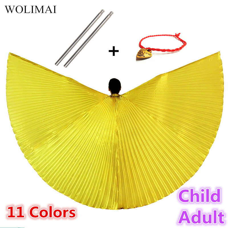 Belly Dance Wings Isis Wings Belly Dance Accessories Bollywood Oriental Egyptian Sticks Costume Adult Kids Children Women Gold