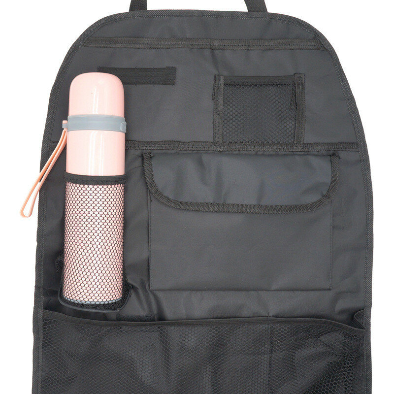 Multi Pocket Car Seat Back Organizer Snack Tool Pen Drink Umbrella Storage Bag Backseat Kick Protector Cover For Kids 56*36cm