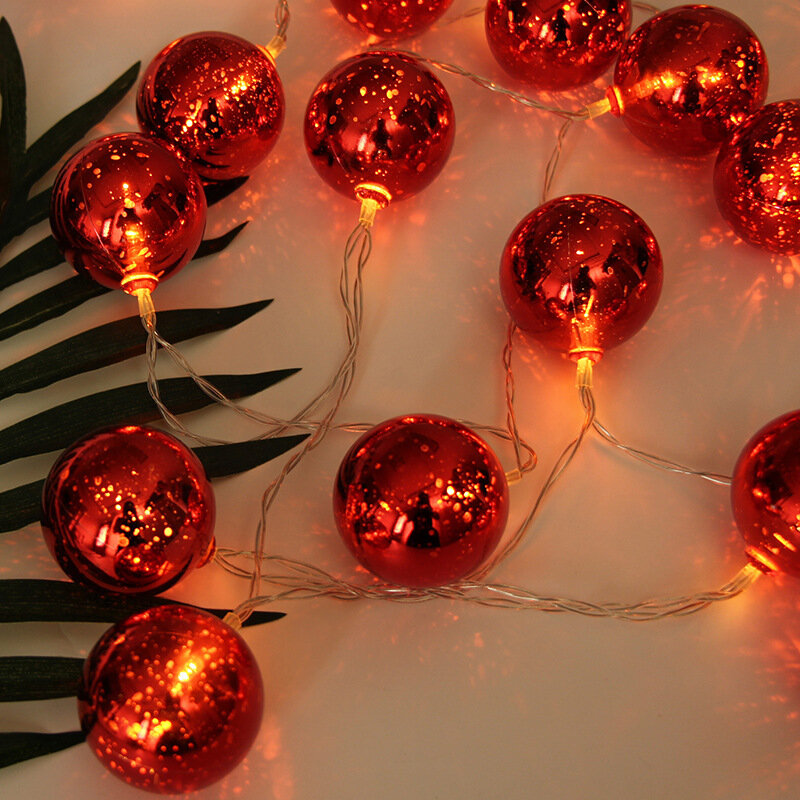 Árbol de Navidad con 10 luces LED, 1,5 m, muñeco de nieve, Papá Noel, copo de nieve, guirnalda de luces LED para Festival, Bar, Fiesta en casa, decoración de Navidad