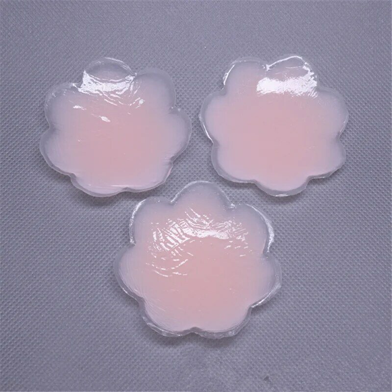 1 pair Muito lixo Etiqueta do peito de silicone, anti-colisão, invisível, impermeável, ultra-fino, etiqueta do mamilo respirável, muito ruim