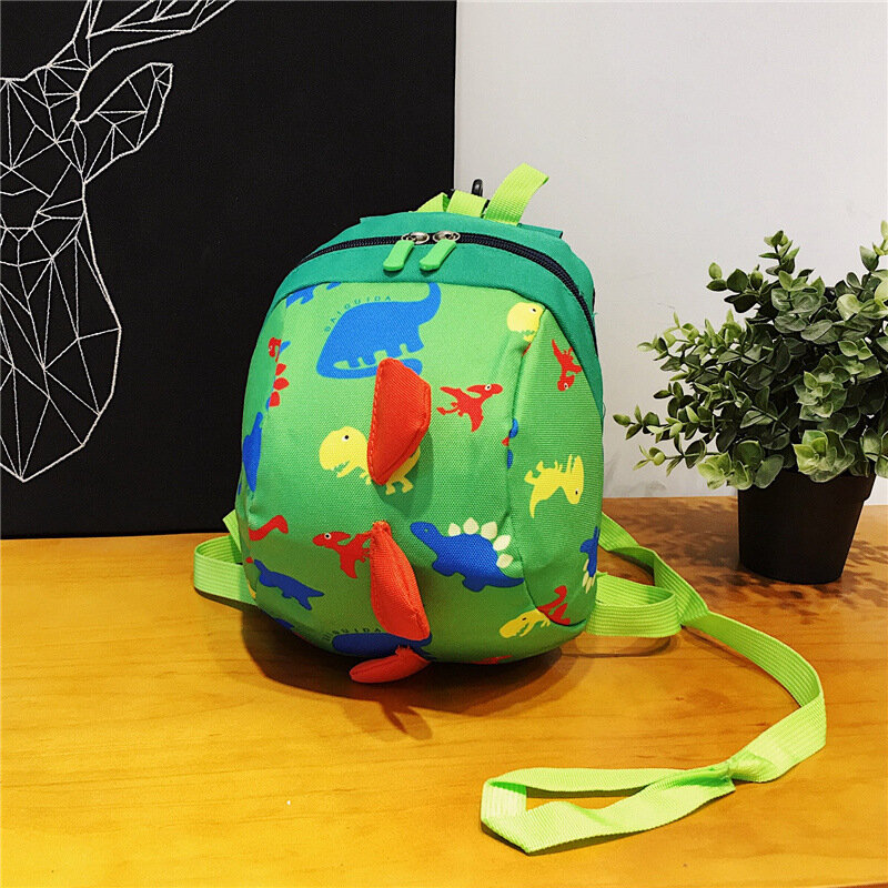 Kinderen Cartoon Trekkabel Schooltas Leuke Rits Grote Capaciteit, licht Waterdichte Kids Cartoon Rugzak + Anti-Verloren Touw