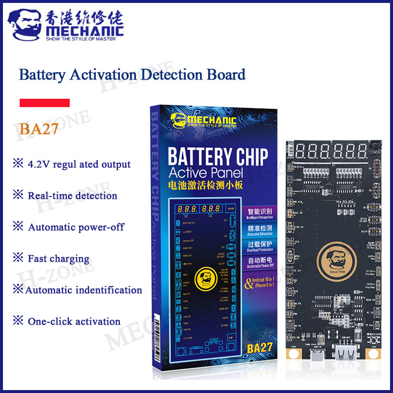Carga rápida da bateria da placa da detecção da ativação da bateria do mecânico ba27 para o iphone 5g-13 pro ativação máxima de um clique do android
