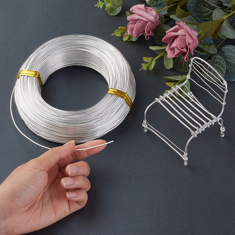 1 rouleau de fil d'aluminium pour la fabrication de bijoux, bricolage, collier, Bracelet, 0.8mm, 1mm, 1.5mm, 2mm, 3mm, 4mm, 5mm, 6mm, 23 couleurs