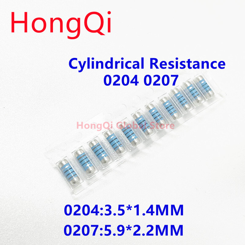 50Pcs Cylindrical Resistor Chip  0207 Color Ring SMD Resistor 49.9R 50R 5.9*2.2MM