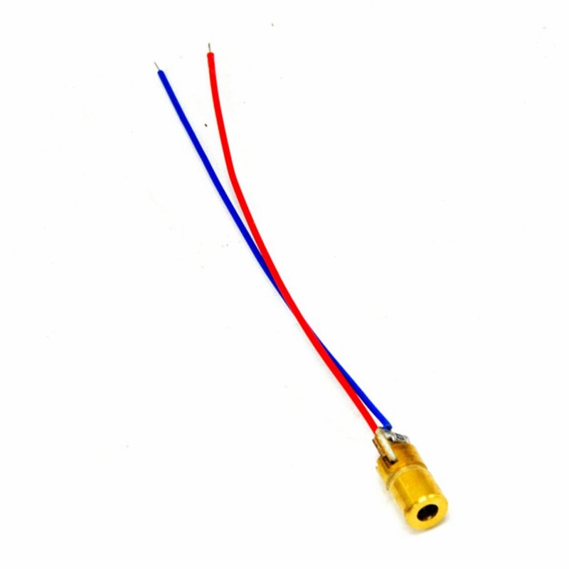 Módulo de ponto de diodo laser vermelho com driver, mini-tipo 650nm, 3V, 6x10mm, pacote de 10
