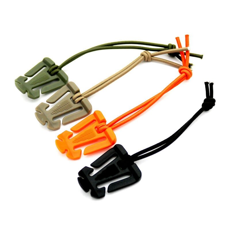 Dominadores tácticos de tela Molle con cuerda elástica para correas de mochila, accesorios Molle, Clip de engranaje táctico, 5 piezas por juego