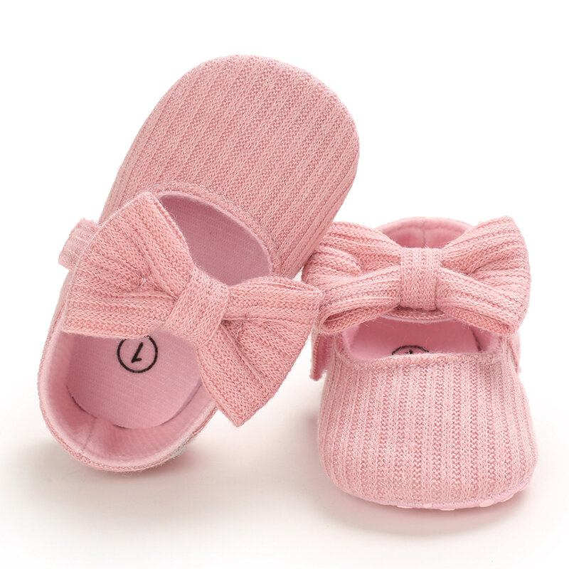 Sapatos casuais de princesa de sola macia para recém-nascidos, tênis de cor sólida para bebês, sapatos de caminhada para cama de bebê de 0 a 18 meses