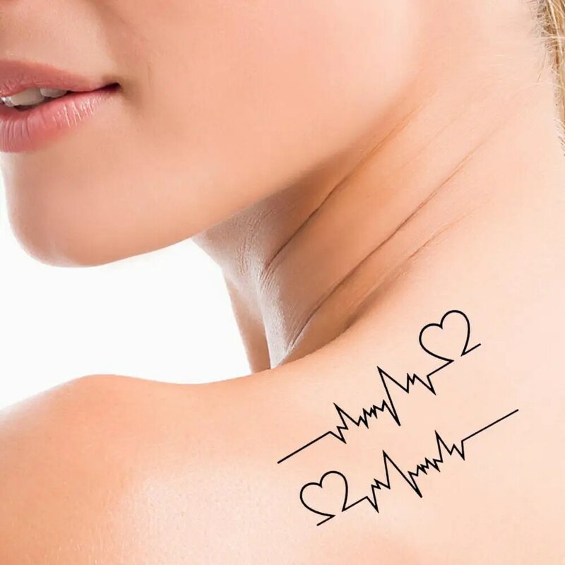 Etiqueta bonita do tatuagem da onda do amor do corpo, braço impermeável, inofensivo