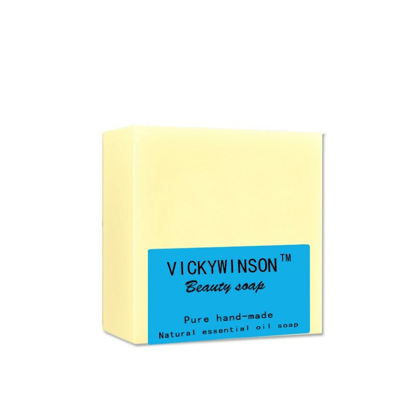 VICKYWINSON Sabun Buatan Tangan Minyak Esensial Pemutih 100G Terurai dan Memurnikan Melanin dari Purpura Epidermis Kulit