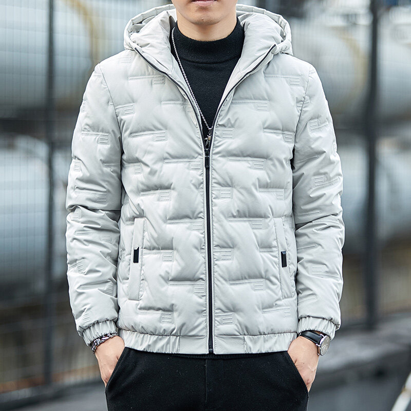 Jaket Down pria ringan dan tipis gaya pendek Plus ukuran besar modis musim dingin tampan 2023 mantel baru anak laki-laki versi Korea hangat