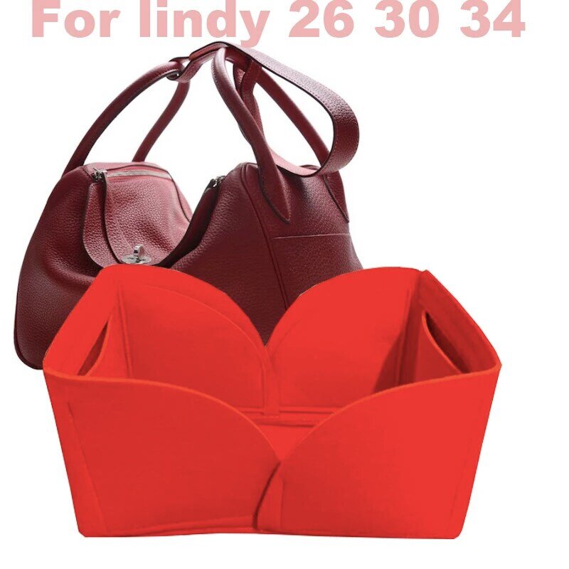 For lindy 26 30 34-3MM Felt PIn sert Bag Organizer Makeup Handbag Organizer Travel Inner Portable Cosmetic Original Organize Bag