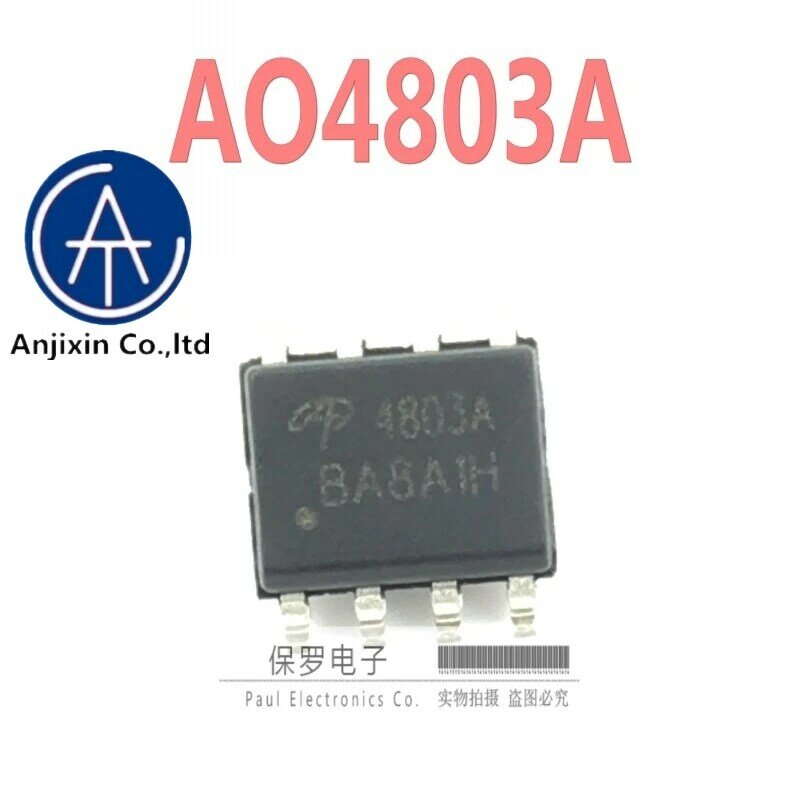 100% original, chip de alimentación LCD AO4803A 4803A SOP-8, 10 Uds.