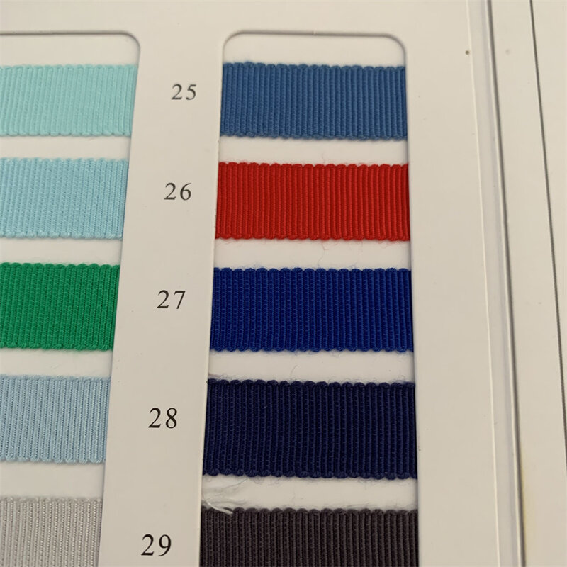 3.8cm/1cm di larghezza più spesso blu/rosso morbido cotone Rayon opaco liscio ondulato orizzontale grano nastro laterale cappello banda