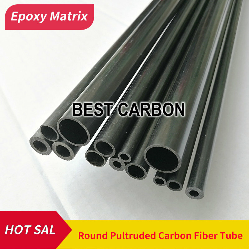 Frete grátis tubo de fibra de carbono redondo, od14mm a 16mm , 500mm comprimento, cfk rovem, pólo de fibra de carbono