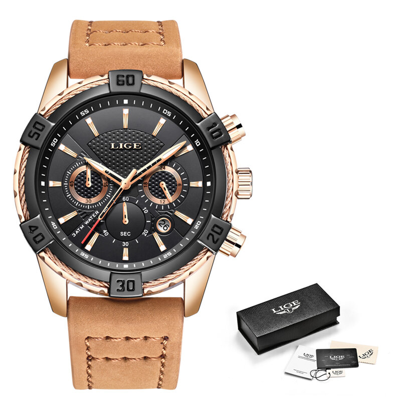 2020 moda kreatywny zegarek mężczyźni skóra duża tarcza męskie zegarki Top marka luksusowy męski wodoodporny zegarek sportowy Relogio Masculino + Box