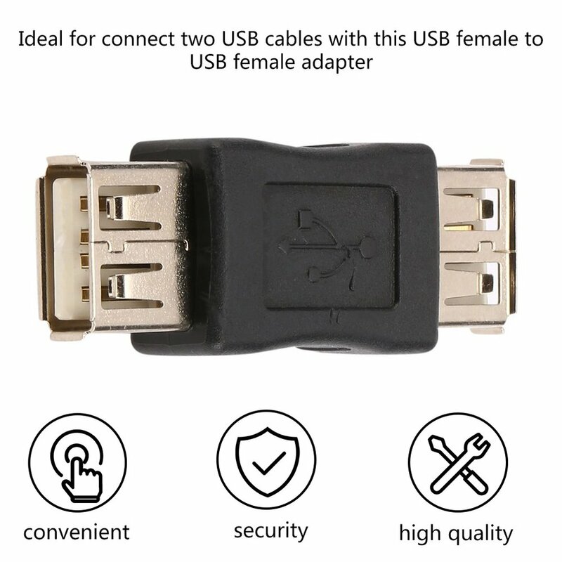 USB 2.0 Type A Female to Female Coupler USB Adapter Connector to F / F Converter Application in Lighting