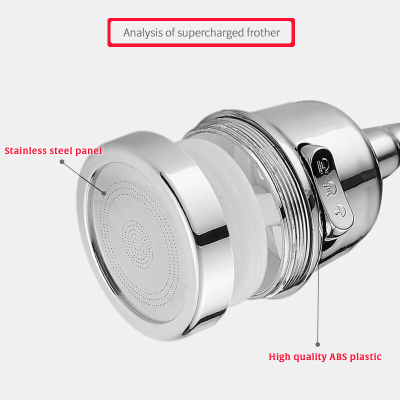 Uniwersalny 3 tryb bateria kuchenna Adapter Aerator głowica prysznicowa ciśnienie strona główna oszczędzanie wody Bubbler Splash bateria kranowa z filtrem złącze