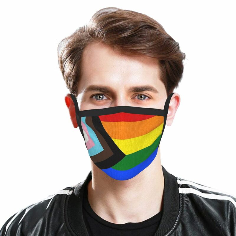 Tiến Bộ Niềm Tự Hào Quốc Kỳ Có Thể Tái Sử Dụng Cửa Khẩu Trang LGBT Rainbow Chống Haze Chống Bụi Mặt Nạ Mặt Nạ Bảo Vệ Mặt Nạ Phòng Độc Miệng Dắng