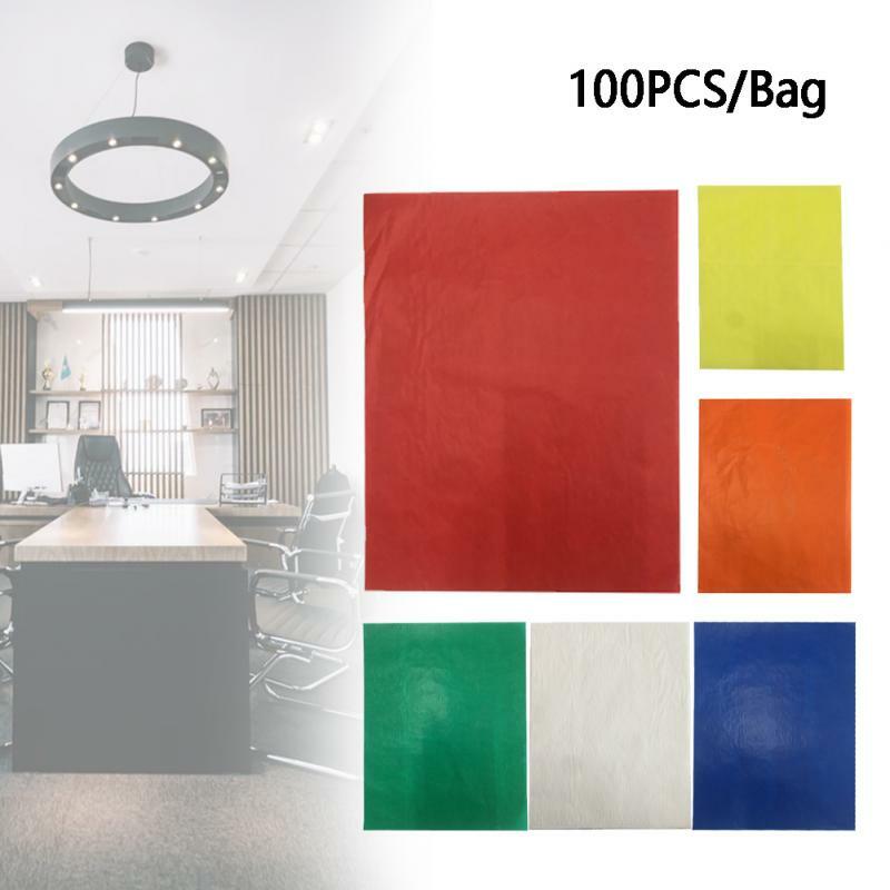 100Pcs Colorful A4 Copy Karbon Kertas Kantor Rumah Lukisan Kertas Kalkir Satu Sisi Kain Menggambar Transfer 21 × 29.7CM