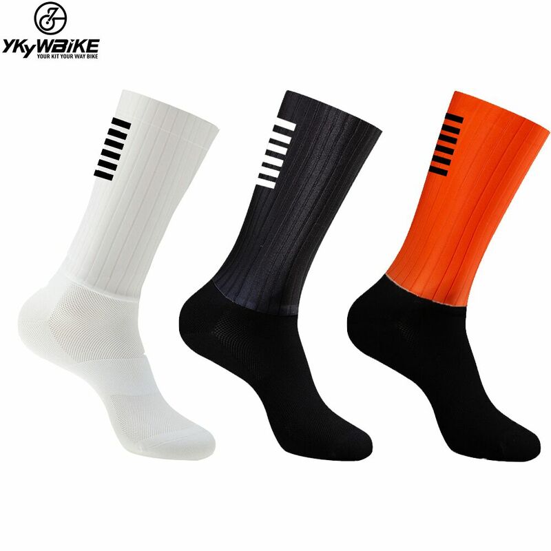 YKYWBIKE  chaussettes antidérapantes en Silicone pour homme accessoire de cyclisme de Sport de course à pied