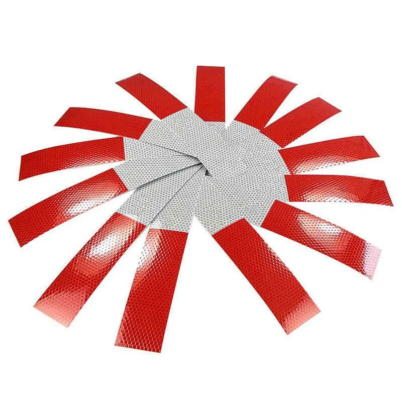 Auto Night Self-adhesive Reflective Strip Red-White Car Truck Trailer Safety Warning Tape Stickers