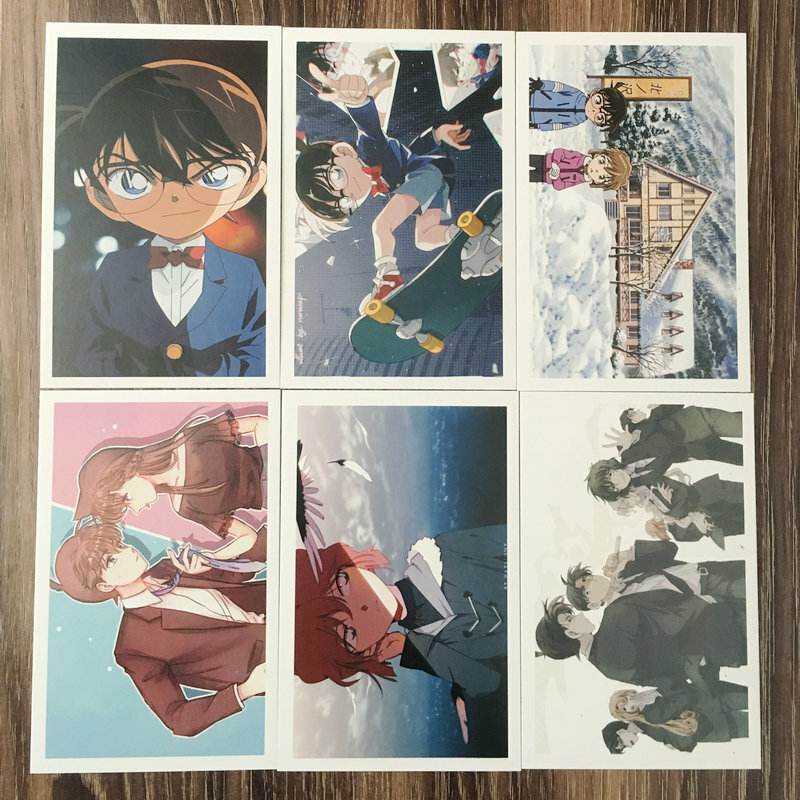 Tarjetas de Detective Conan para niños, tarjeta de felicitación, Mensaje, regalo de Navidad, 30 piezas