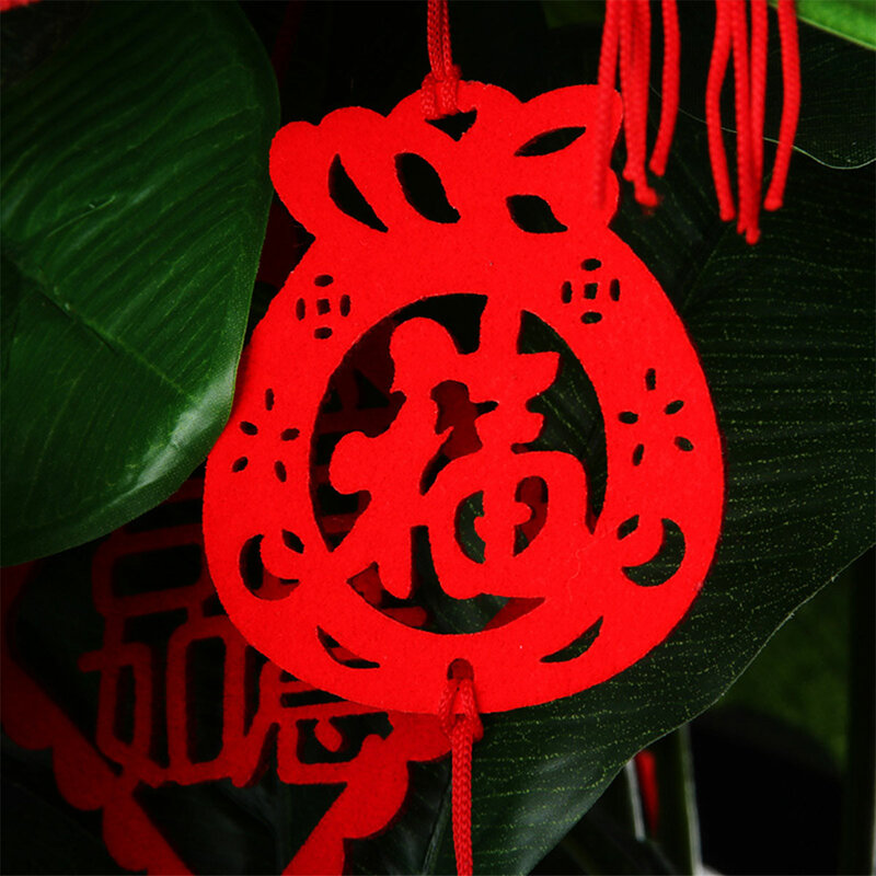 Colgante de nudo chino para decoración del Año Nuevo Chino, decoración colgante para sala, Festival de Primavera, regalo, 6 unids/paquete