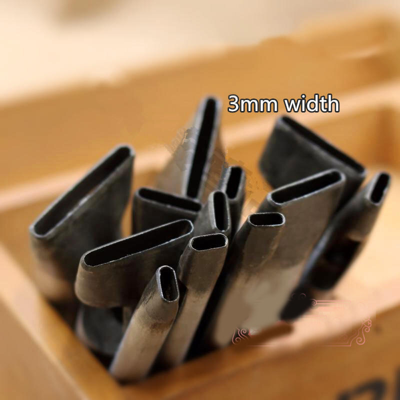 Artesanal de couro diy ferramentas cinta uma forma do couro buraco perfurador redondo cortador borda da correia forma oval perfurador 3mm 5mm
