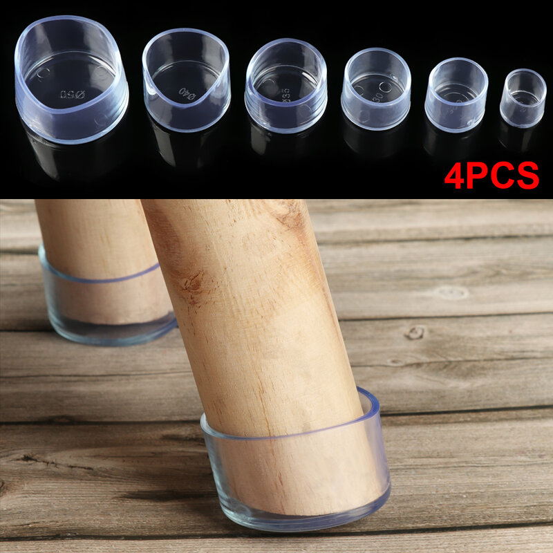 4pcs/set Chair Leg Caps Rubber Feet Protector Pads Furniture Table Covers Socks hole plugs dust Cover furniture leveling feet