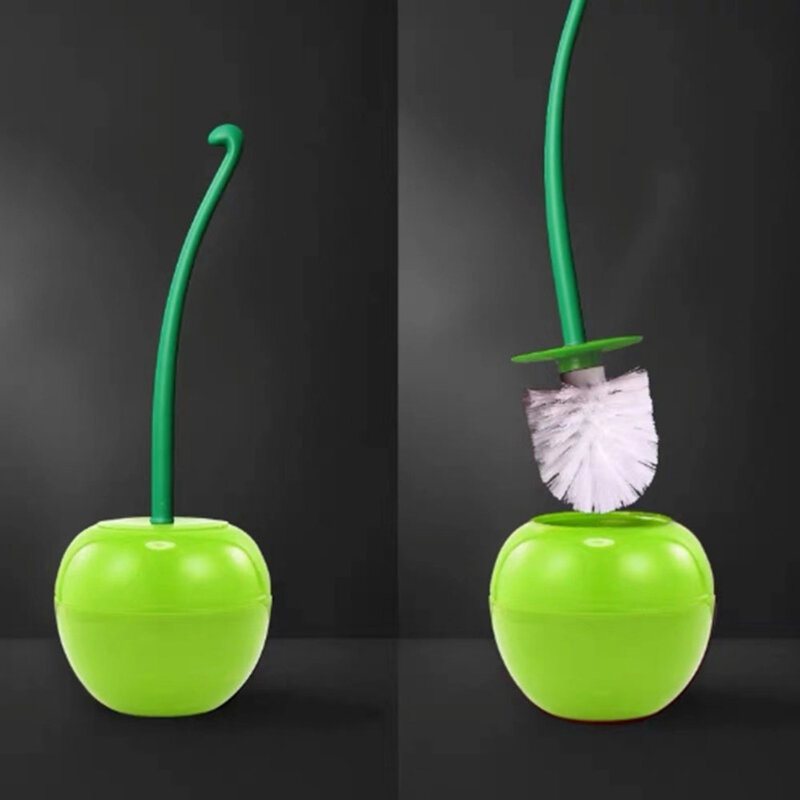 Kirsche Form Toilette Pinsel Wc Pinsel Halter Set Für Waschraum Sauber Werkzeuge Haushalt Bad Zubehör