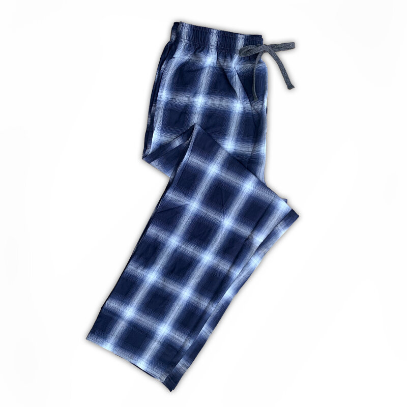 Pijama de punto a cuadros de algodón 100% para hombre, Pantalón de pijama para hombre, pijama para hombre
