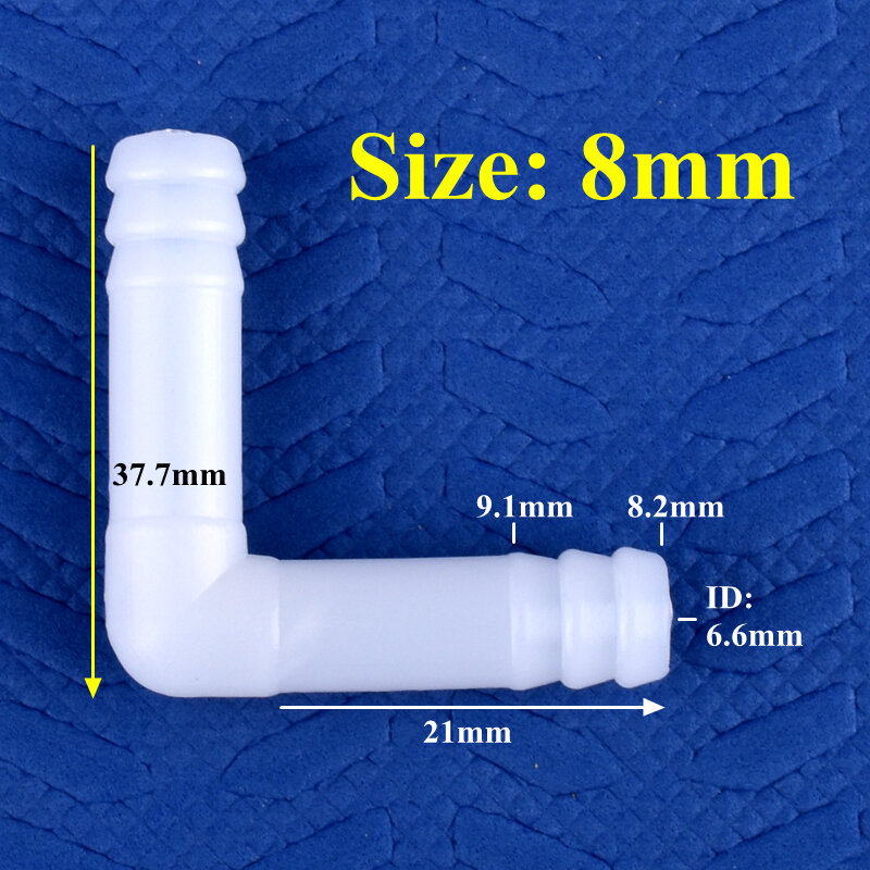 5~500pcs 8mm 10mm PE Elbow Connector Aquarium Tank Air Pump Hose Pagoda Joint Watering Irrigation Garden Water Pipe Connector