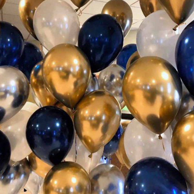 Juego de confeti de Metal transparente para fiesta de cumpleaños, Globos de helio, bolas de aire, decoración de boda, 18 piezas