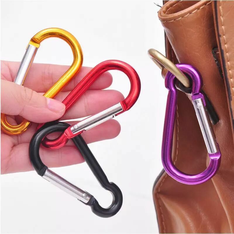 20PCS Aluminum Carabiner Key Chain Clip Outdoor Camping Keyring Snap Hook Water Bottle Buckle Travel Climbing Accessories NEW