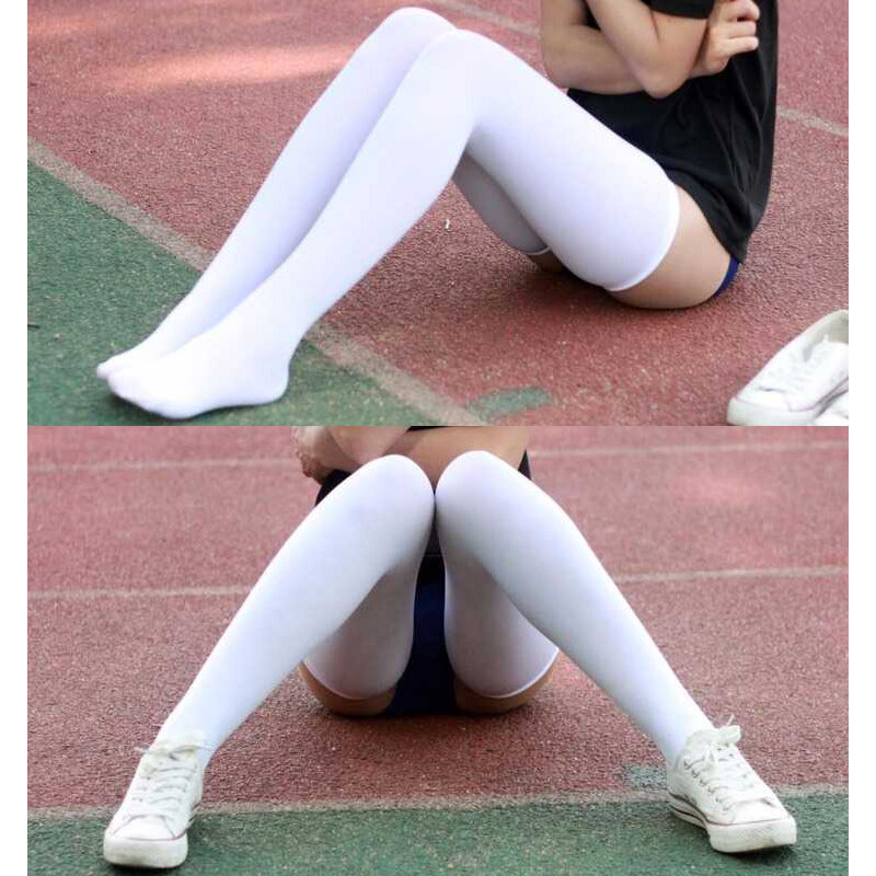 Japońskie skarpetki studenckie skarpetki cheerleaderek skarpety gimnastyczne aksamitne pończochy 70cm pończochy cosplayowe skarpetki wydłużone