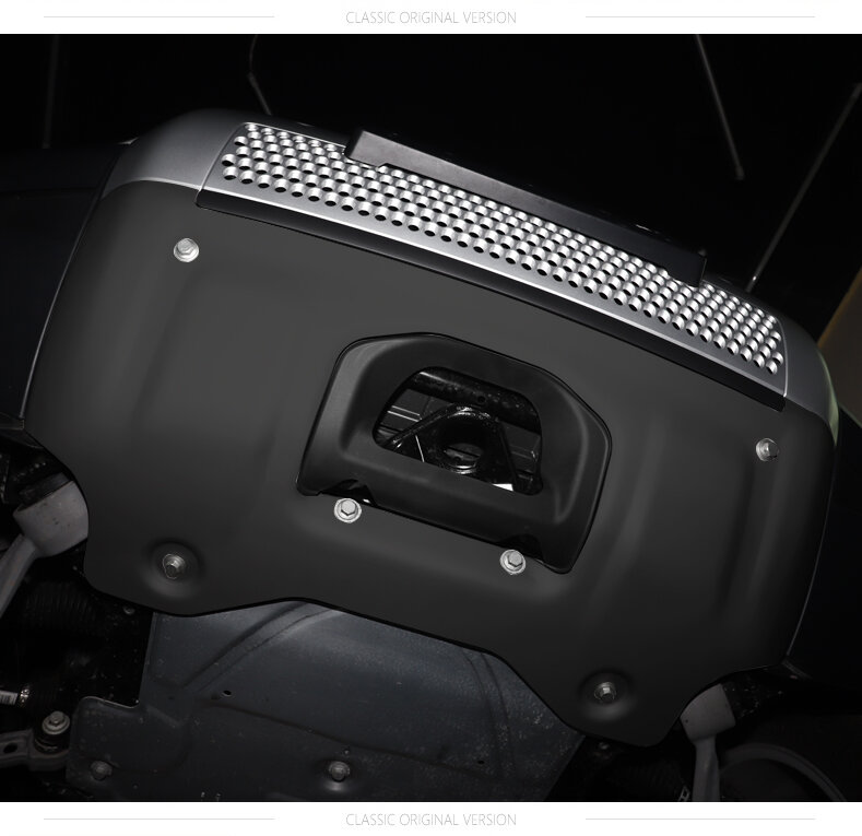 Pasuje do-Land Rover Defender 2020 2021 2D 4D przednia osłona aluminiowa czarna