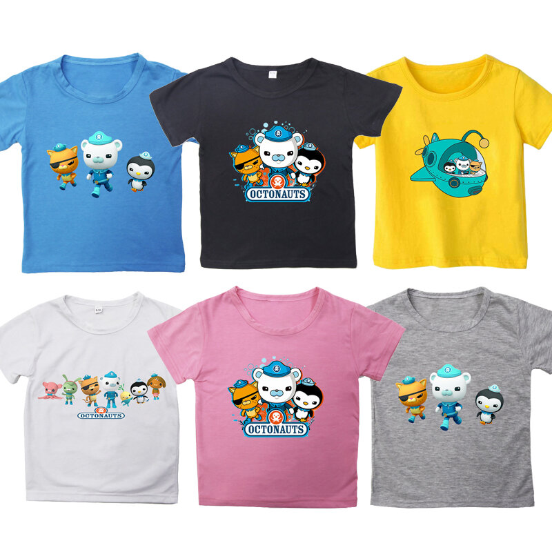 Kids Octonauts Print T Shirts for Girls Boys Teens Cartoon Tshirts Summer Children Anime T-shirts Tee Tops Toddler Streetwear