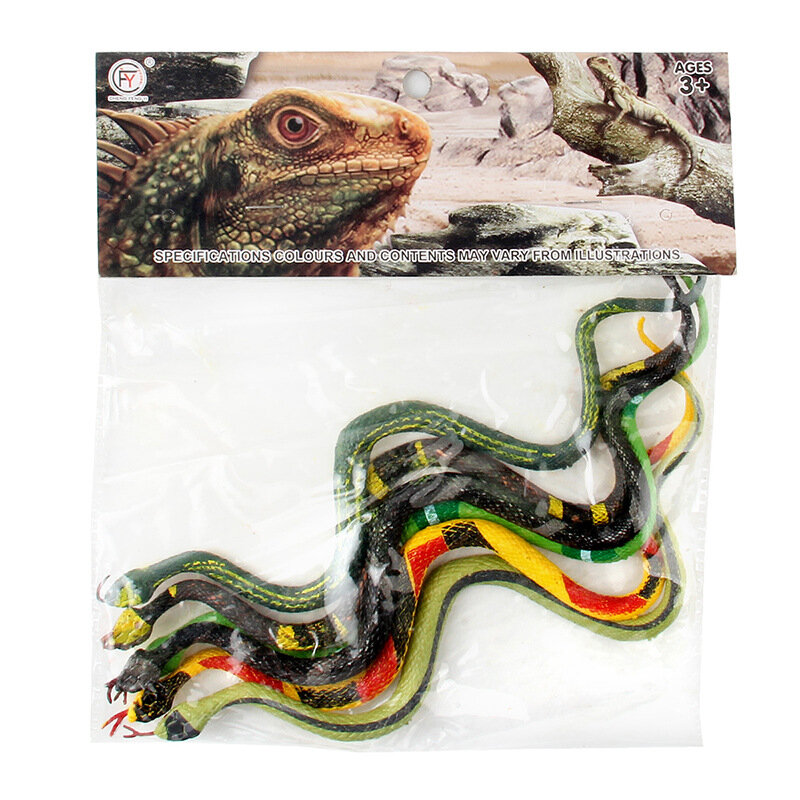 6Pcs simulazione animali selvatici figurine modello serpente serpente a sonagli Cobra PVC Action Figure ragazzo giocattolo ingannevoli decorazione in vaso regalo