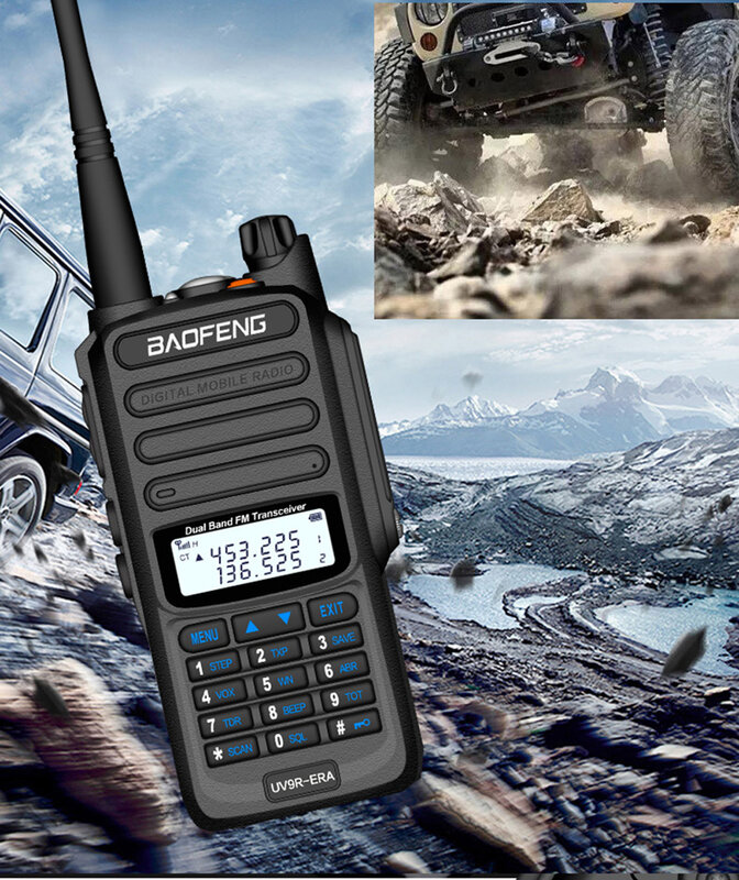2 stücke Baofeng IP68 wasserdichte walkie talkie UHF VHF radio station uv-9r plus ÄRA plus cb ham radio hf transceiver lange palette 25km