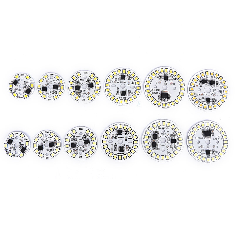 1pc LED Bulb Patch Lamp SMD Plate Circular Module Light Source Plate For Bulb Light White/Warm White Light