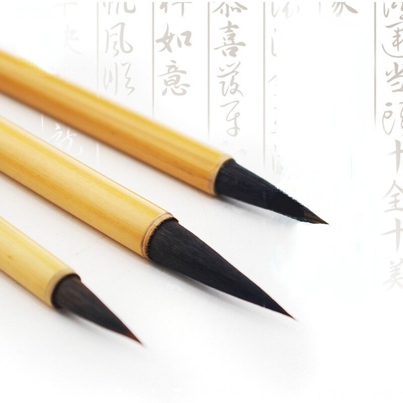 Pinceaux de calligraphie chinoise, petits stylos de calligraphie en poils de lapin et de belette, peinture, pratique, écriture régulière, Tinta, chine