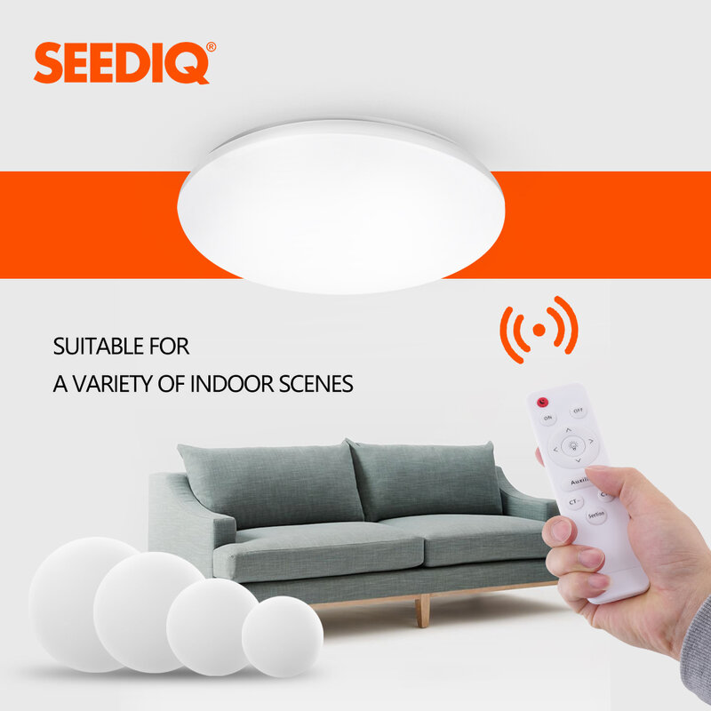 Lámpara Led de techo 220v 110v, luz Led de techo montada en superficie regulable con accesorios de luz con Control remoto para sala de estar y cocina