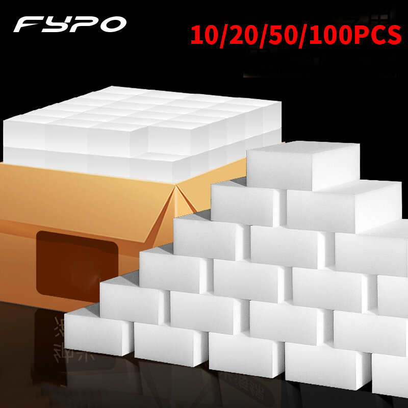 Fypo-esponja mágica de melamina para limpieza de baño y oficina, herramientas de limpieza, 10/20/50/100 unidades