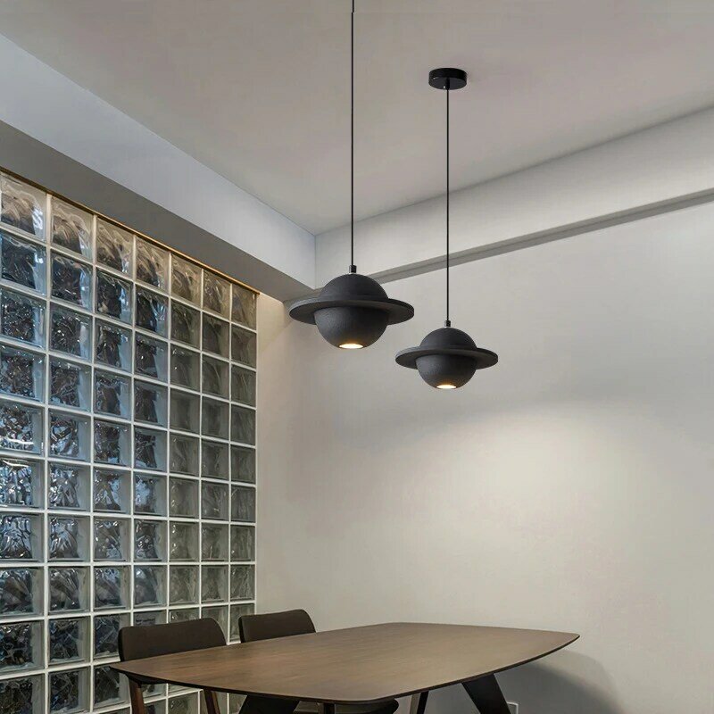 Lámpara LED moderna para decoración del hogar, candelabro de techo con diseño de Planeta de cristal de 2021-110 V para habitación, sala de estar, iluminación artística de cemento, 220