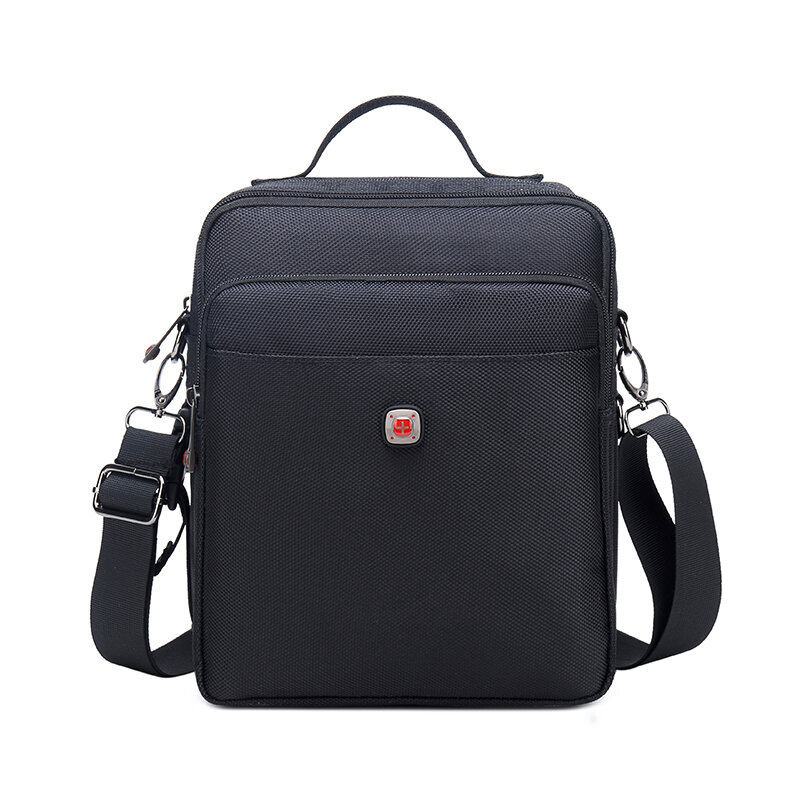 JANGEAR-Men's waist bag Swiss multi-function mobile phone bag large capacity vertical satchel belt wallet iPad tool storage bag